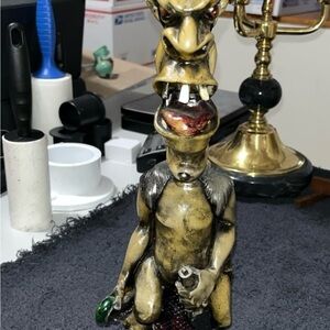 Hand made knife statue customized with crystals